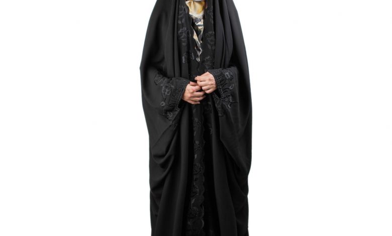 چادر عربی شهر حجاب مدل عبایی گلدوزی گلسا 3001
